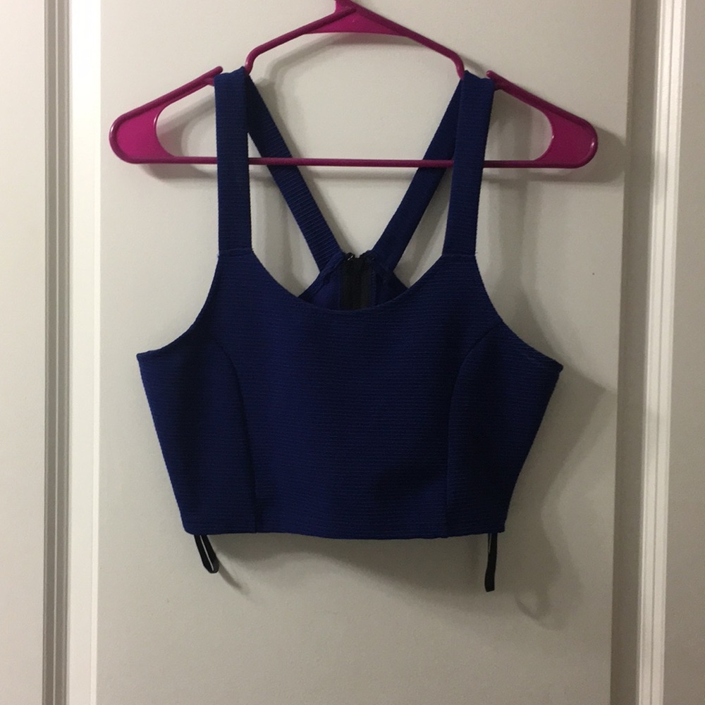 Royal blue crop top
